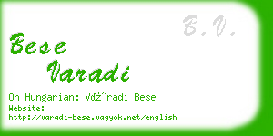 bese varadi business card